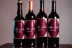 12 Flower Trees & Mason Jars Wine / Beer Bottle Labels Wedding Bridal Shower