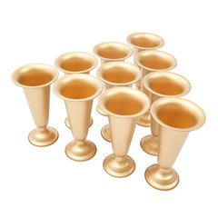 Metal Wedding Centerpieces Vase Decor Metal Trumpet Flower Vase 10Pcs Gold 9.8in