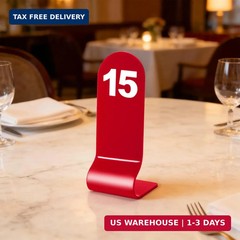 Okllen 1-30 Table Numbers Red, Restaurant Acrylic Order Numbers, Double Sided Ta