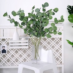 2 Green 40″ Artificial Eucalyptus Leaves Sprays Stems Party Events Decorations