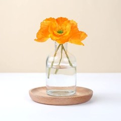 Magic Season Decorative Glass Bottles with 5 fl oz. Round / 2 Pcs