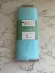 Waverly Inspirations Aqua Mint Teal Turquoise Tulle 180x54in 5 YARDS NEW