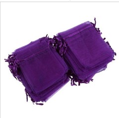 100 pieces 2″ x 3″ MINI Organza Bags Wedding Party Favor Gifts eggplant purple