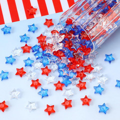 300Pcs Patriotic Red Clear Blue Star Acrylic Crystals Gems Table Scatter Vase Fi