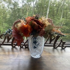 Bridal Bouquet Exquisite Budget Handmade Faux Floral Lovely Fall Red/Orange Pink