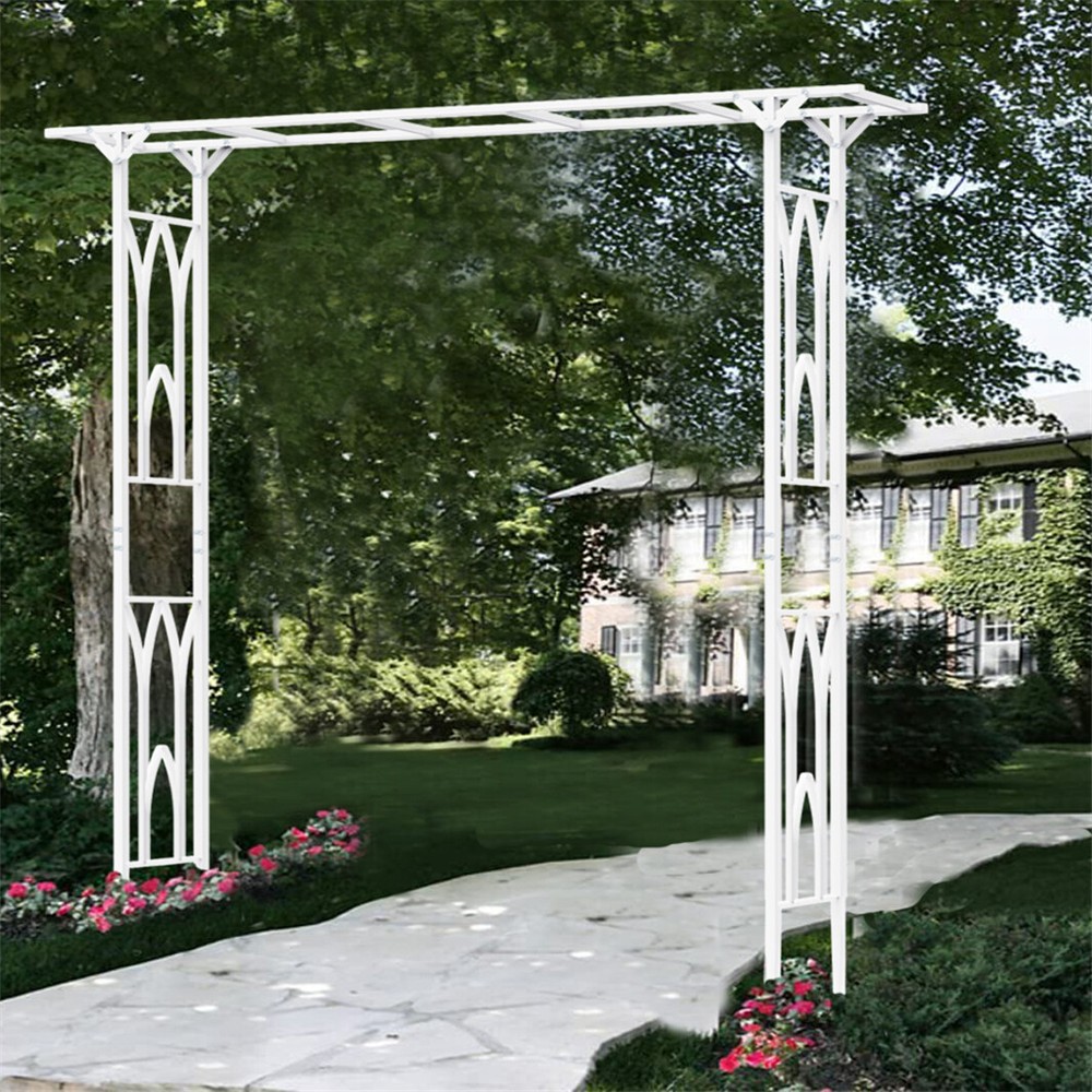 Tall Large Garden Arch Outdoor Garden Backyard Vines Climbing Trellis Stand Rack