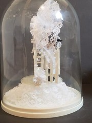 Vintage Western Cowboy & Cowgirl Wedding Topper In Cloche Dome