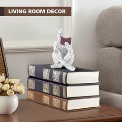Modern Abstract Reading Women Statue Aesthetic Sculpture for Home Decor