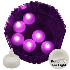 FREESH 6X Waterproof LED Floating Tealight Flameless Candle Wedding Party Pink