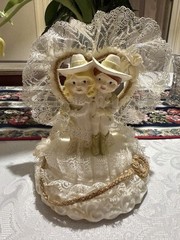 1985 Wilton Vintage Western Cowgirl Cowboy Couple Wedding Cake topper