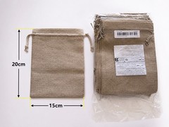 25 Pack Natural Linen Drawstring Bags 20x15cm Gift Jewelry Party Favor Pouches