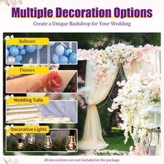 10x20ft Backdrop Stand, Wedding Party Backdrop Stand Pipe Kit Curtain Frame