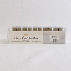 Newclassic Metal Place Card Holders Silver Square 5 Pcs Paper Cards 5 Pcs