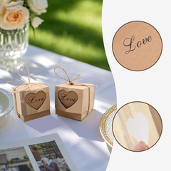 Small Gift Boxes, Party Favor Boxes, 2 x 2 x 2 Inches 50 Pack for Guests Bridal