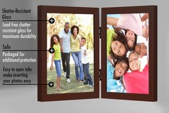 Americanflat Hinged 8×10 Picture Frame with Shatter-Resistant Glass – Double …