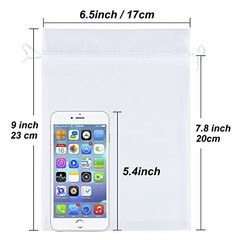 100pcs Sheer Organza Bags White, 6 x 9 inches Christmas Wedding Shower white