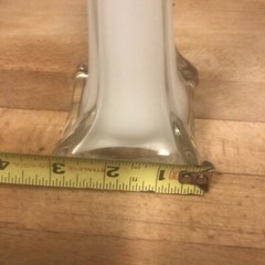 Eiffel Tower Base Cases Glass Clear & White Tall Crystal Bud Vase Wedding