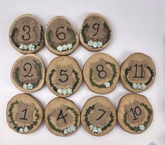 Wooden Table Numbers 1 To 11 Wedding Reception Quinces Party Table Decorations