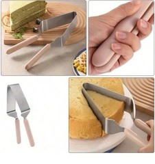 Cake Cutter, Stainless Steel Cake Pie Knife Server With Double Handle Wedding