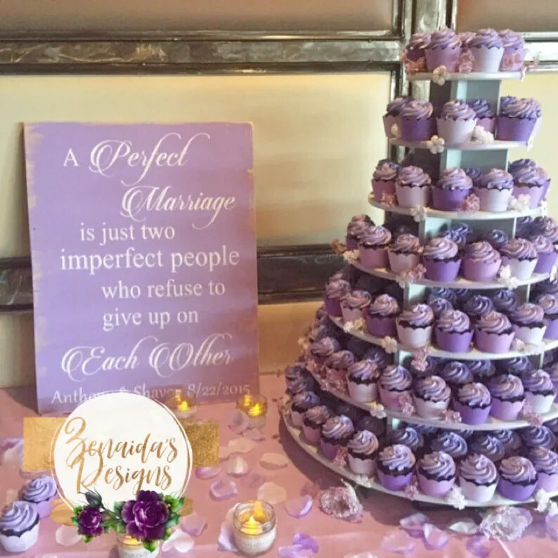 Cupcake Stand 7 Tier MDF Wood Cake Display Dessert Tower