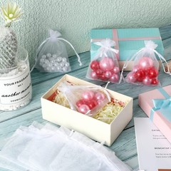 500 Pcs White Organza Drawstring Bags 3×4″ Jewelry Gift Pouches for Weddings & F