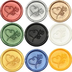 10 Pieces Sealing Wax Sticks with Wicks for Wax Seal Stamp, Assorted Colors W…