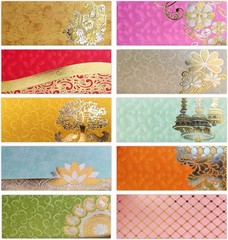 Shagun Gift Envelope Pack of 10 Assorted Color Designs Money Holder Fancy Pac…