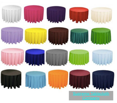 14 PACKS 120″ inch ROUND Tablecloth Polyester WEDDING 5′ Feet Table Cover USA