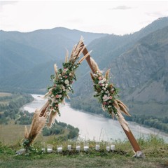 Triangle Wedding Ceremony Arch Wooden Backdrop Stand Heavy Garden Arbor Frame