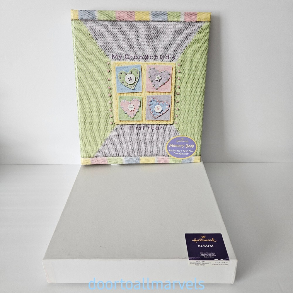 Hallmark My Grandchild’s First Year Photo Album Memory Book New w/Orig Box