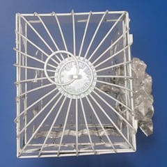 VINTAGE WHITE HANGING 16” BIRDCAGE WEDDING DECORATIVE SHABBY CHIC COTTAGECORE