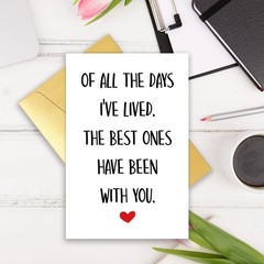 Romantic Anniversary Card for Him Her, Cute Valentines Day Anniversary Card& …
