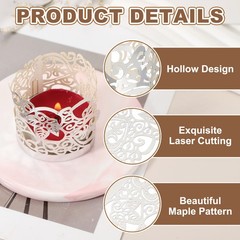 25Pcs Candle Wraps Decorate Tea Light Wrap for Decoration, Reflective Silver