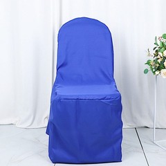 25 Royal Blue POLYESTER BANQUET CHAIR COVERS Wedding Reception Party Decorations