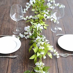 2 WHITE 6 ft Artificial Silk Wisteria Flowers Hanging Vine Garlands Wedding