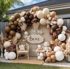 Brown Nude Balloon Arch Kit Double Stuffed Neutral Blush Neutral Brown White
