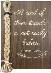 A Cord of Three Strands Wedding Sign, Bible Cross Wedding Unity Sign, Tie The…