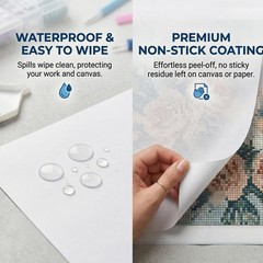 400Pcs Diamond Painting Release Paper: Double-Sided Non-Stick Pre-cut Cover S…