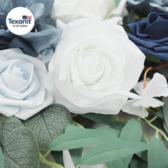 Artificial Wedding Arch Flowers Kit (Pack of 5), 2Pcss Realistic Silk Roses Flow