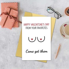 Naughty Valentines Day Card for Boyfriend Husband Fiance Him, Adult Humor Val…