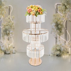5 Tier Crystal Flower Stand Wedding Centerpieces For Tables Tall Flower Stand