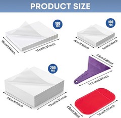 400Pcs Diamond Painting Release Paper: Double-Sided Non-Stick Pre-cut Cover S…