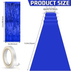 Carpet Runner Aisle 2.6 x 30 Feet with Carpet Tape and 4 Pieces of 8.2 x 3.2 …