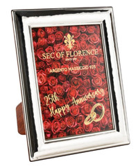 5×3,5″ Solid 925 Sterling Silver Photo Frame 25th Wedding 7200/9×13*H25*RR*USA
