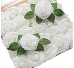 50/25pcs Artificial Flowers Real Looking Foam Roses Decoration DIY for Wedding