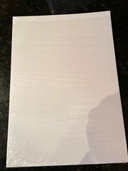 Fluorescent White 100 Translucent A9 Vellum unfolded wrap 8 1/2 x 12 flat 30 LB