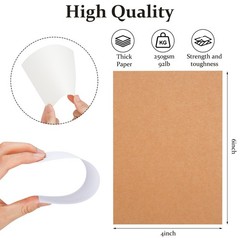 50 Sheets 4×6 Cream White Cardstock Paper, Thick 92lb/250gsm Cream White Blan…