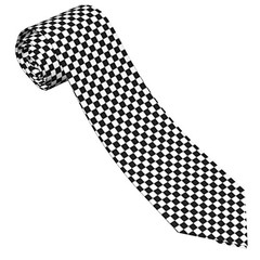 Siiuuol TiesFor Men,Classic Holiday One Size Checkerboard Black and White Plaid