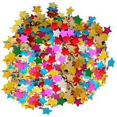 Star Metallic Foil Confetti 8000 Pcs Shiny Star Table Confetti for Fill Rainbow