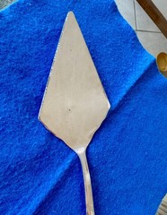 Vintage Prill Silver Plated Cake/Pie Knife Serving Floral Design 12”